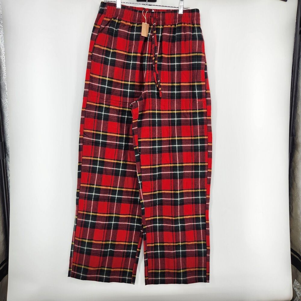 NWT SKIMS‎ Medium Brick Red Holiday Plaid Flannel Pajama Set NWT - Picture 11 of 16